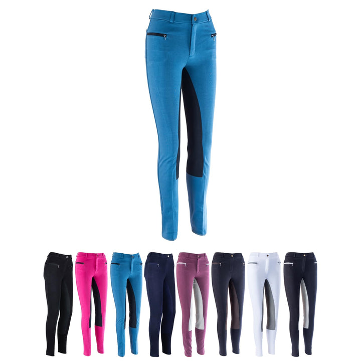 RL24 - Kinder Reithose Vollbesatz BASICLINE 92 Blau/Schwarz, 92 Blau/Schwarz
