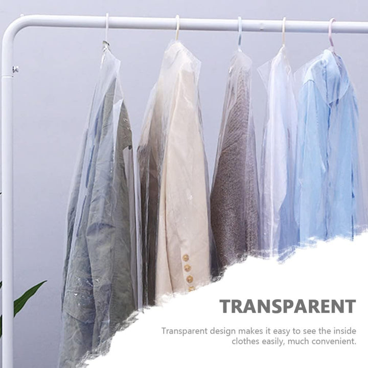 Zerodeko 100 Stücke Kleidersack Kunststoff Transparent Hängen Kleidung Anzug Kleidungsstück Staubdic