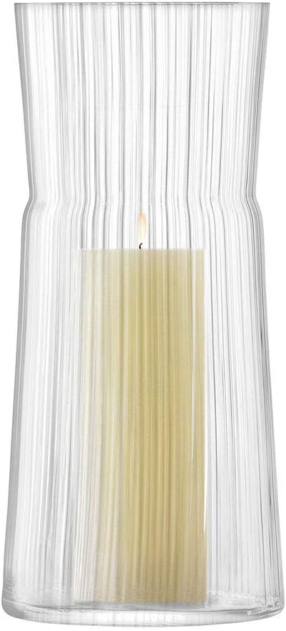 LSA Gio Line Sturmlaterne/Vase H38cm Klar H38cm Clear, H38cm Clear