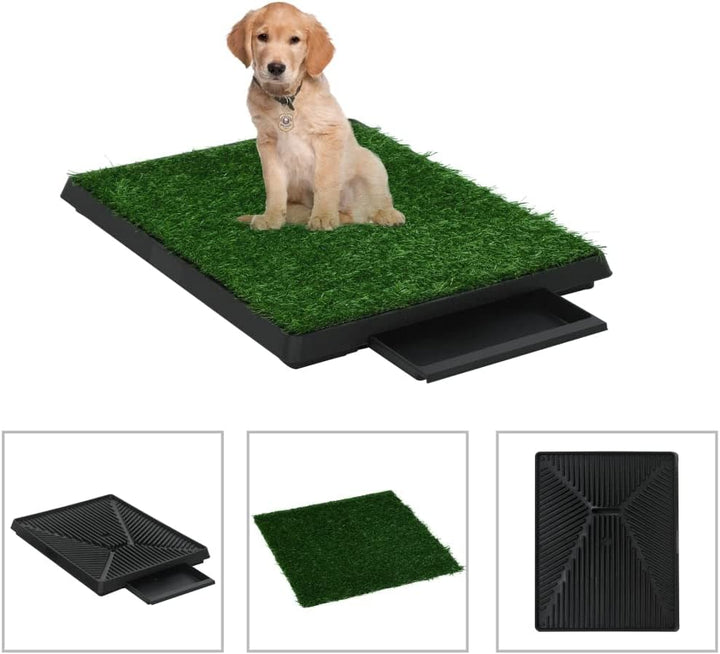 vidaXL 2X Haustier Toilette mit Tablett Kunstgras Hundetoilette Welpentoilette Hundeklo Welpenklo Hu