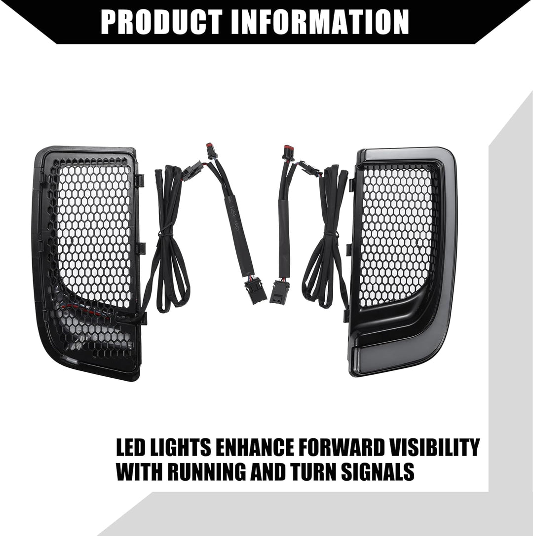 X AUTOHAUX Motorrad LED Verkleidung Untere Gitter Blinker Licht für Harley