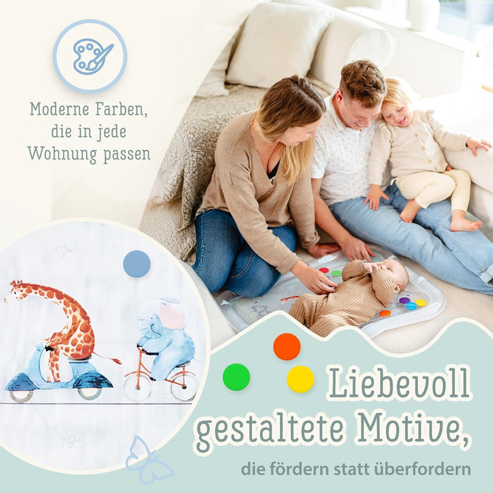 TummyTime Wassermatte XXL by Freudeskind, Baby Wasserspielmatte, 100% Phtalate- & BPA-frei ab 0, 3,