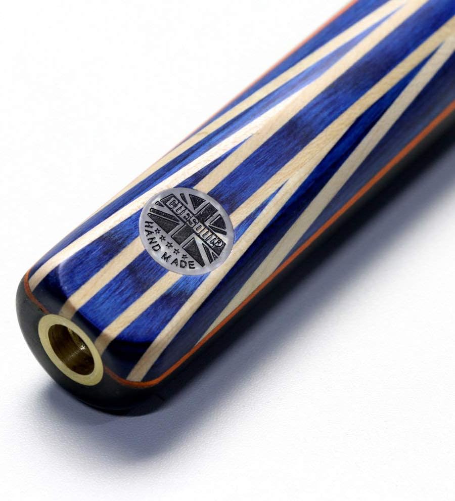 CUESOUL 57 "Handcraft 3/4 Ebenholz Snooker Queue mit Union Jack Flag Design CSSC-GQ-3, CSSC-GQ-3