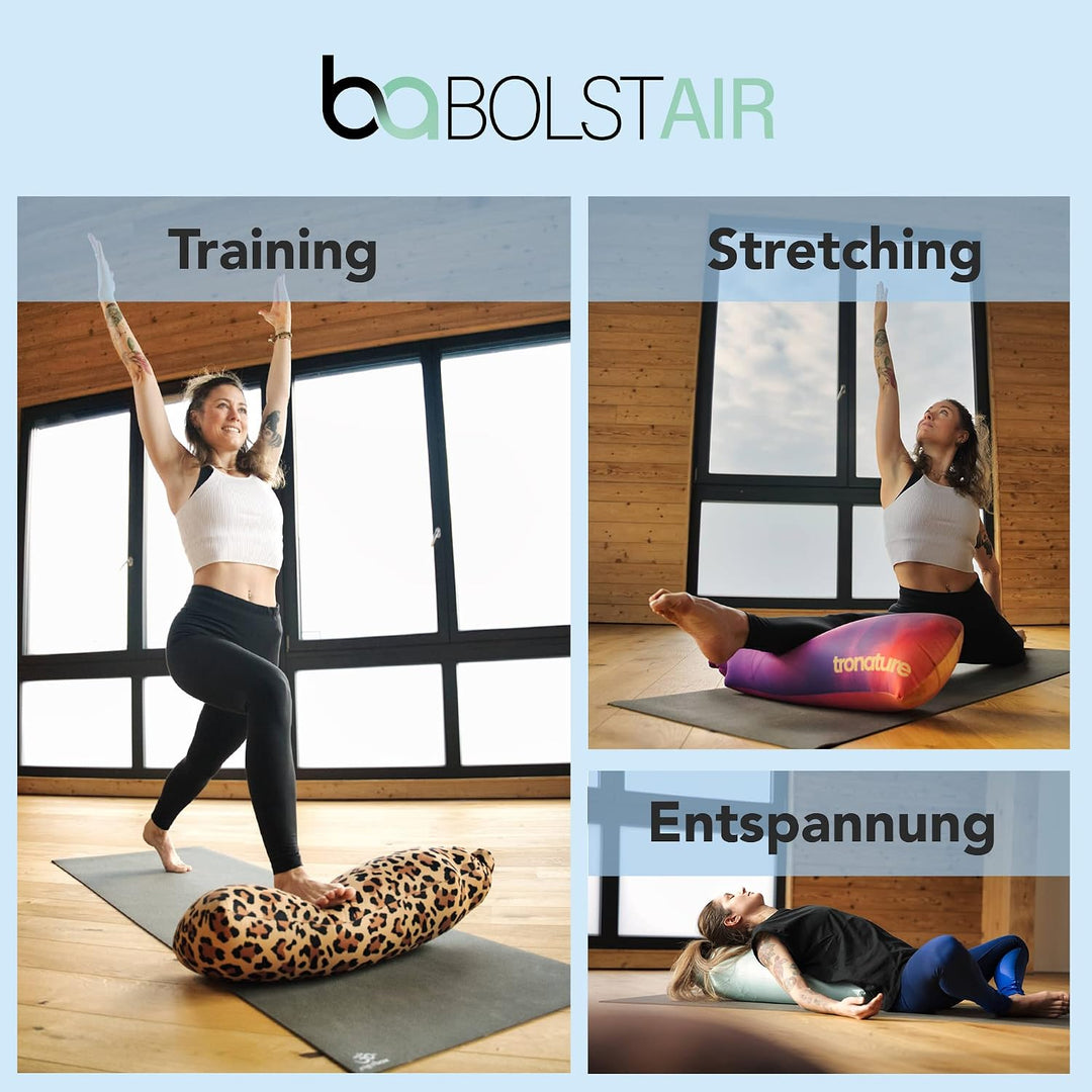 Tronature BOLSTair® Aufblasbares Yogabolster Meditationskissen Reisekissen aus nachhaltigen Material