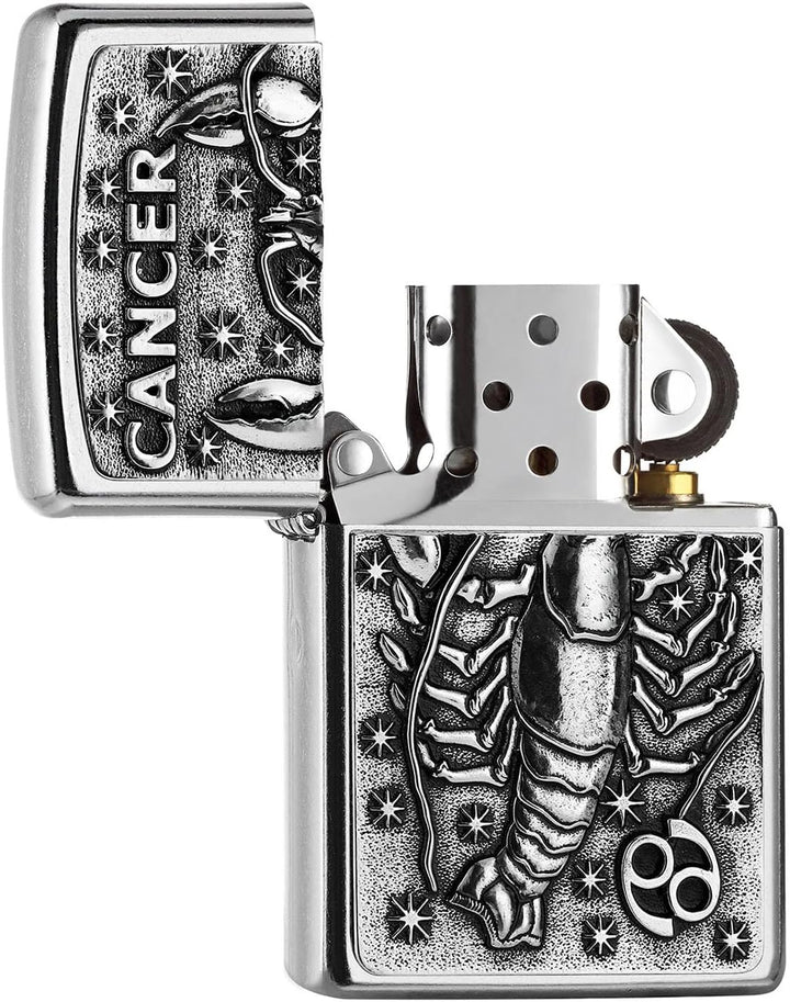Zippo 2006504 PL 207 Cancer Tierkr. V19 Feuerzeug, Messing, Design, 5,83,81,2