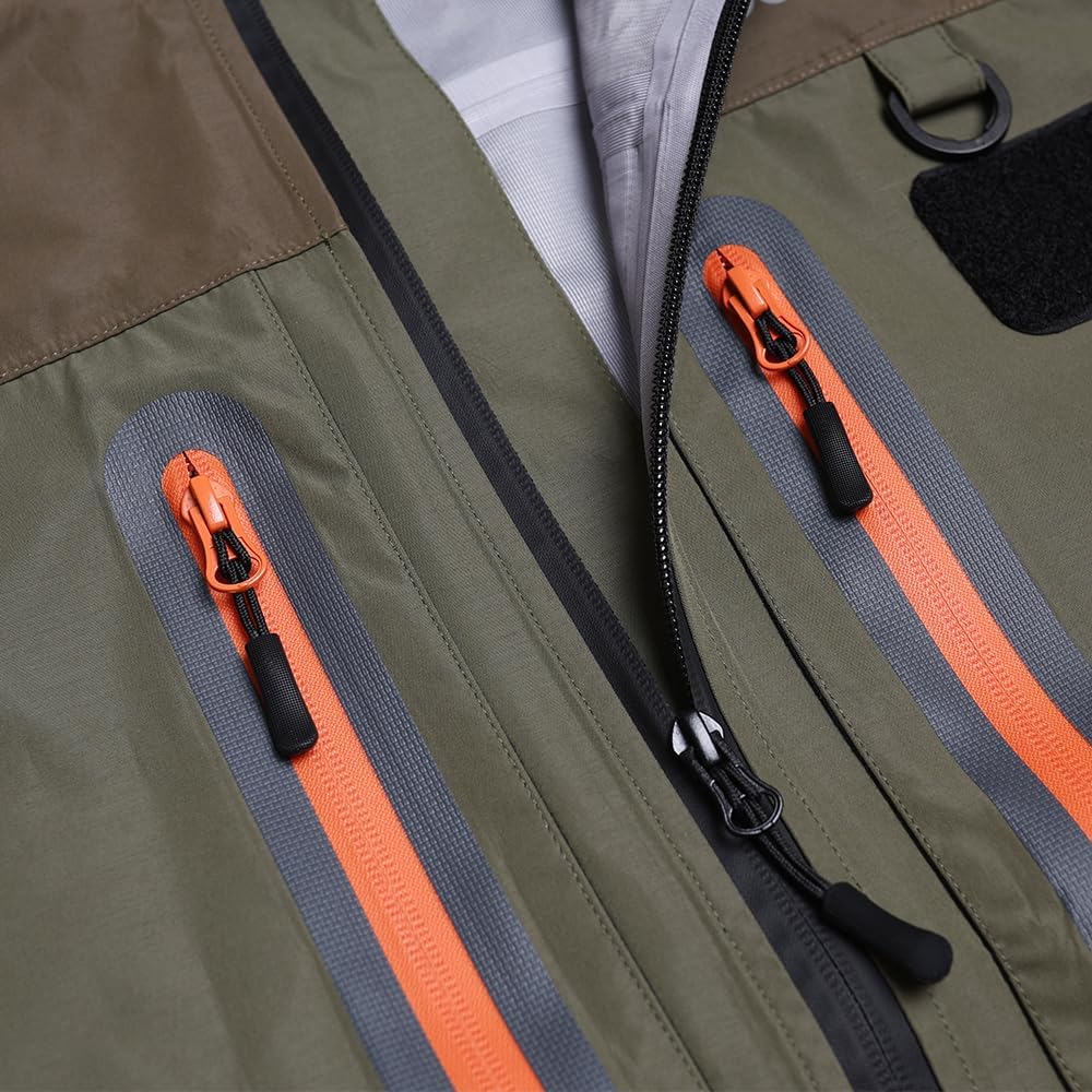 Kylebooker Fliegenfischen Waten Jacke Outdoor-Aktivitäten wasserdicht Wader Jacken für Männer und Fr