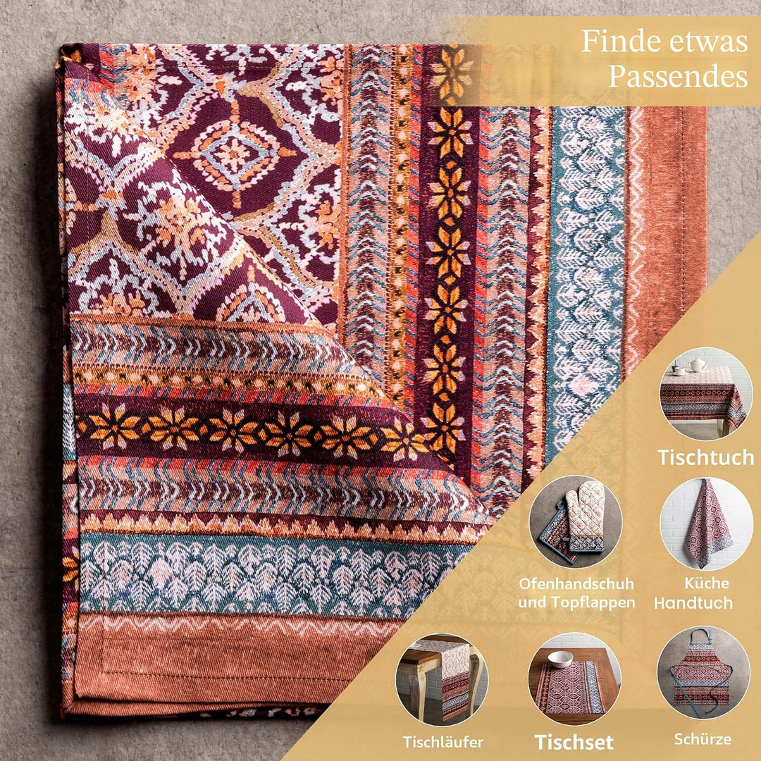 Maison d' Hermine Stoffservietten 4er Set aus 100% Baumwolle Wiederverwendbare Stoffservietten Weihn