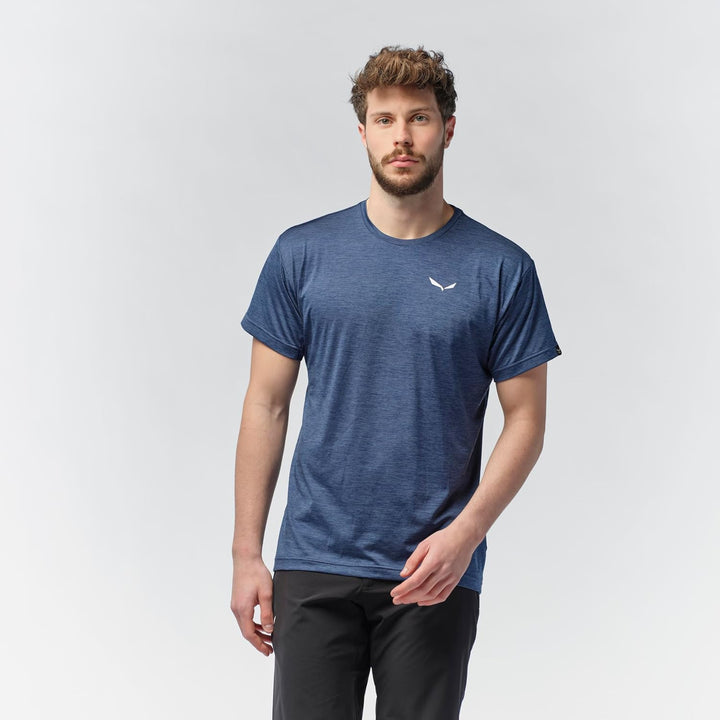 Salewa Herren Puez Melange Dry M S/S Tee Hemden & T-shirts, Dark Denim Melange