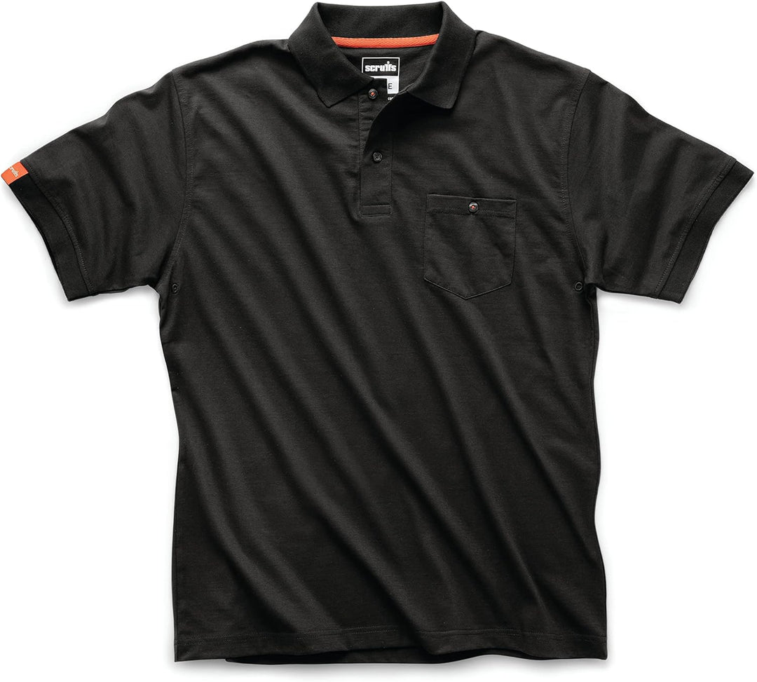 Scruffs Polohemd „Eco Worker“, schwarz XXXL (T55464) 3XL Schwarz, 3XL Schwarz