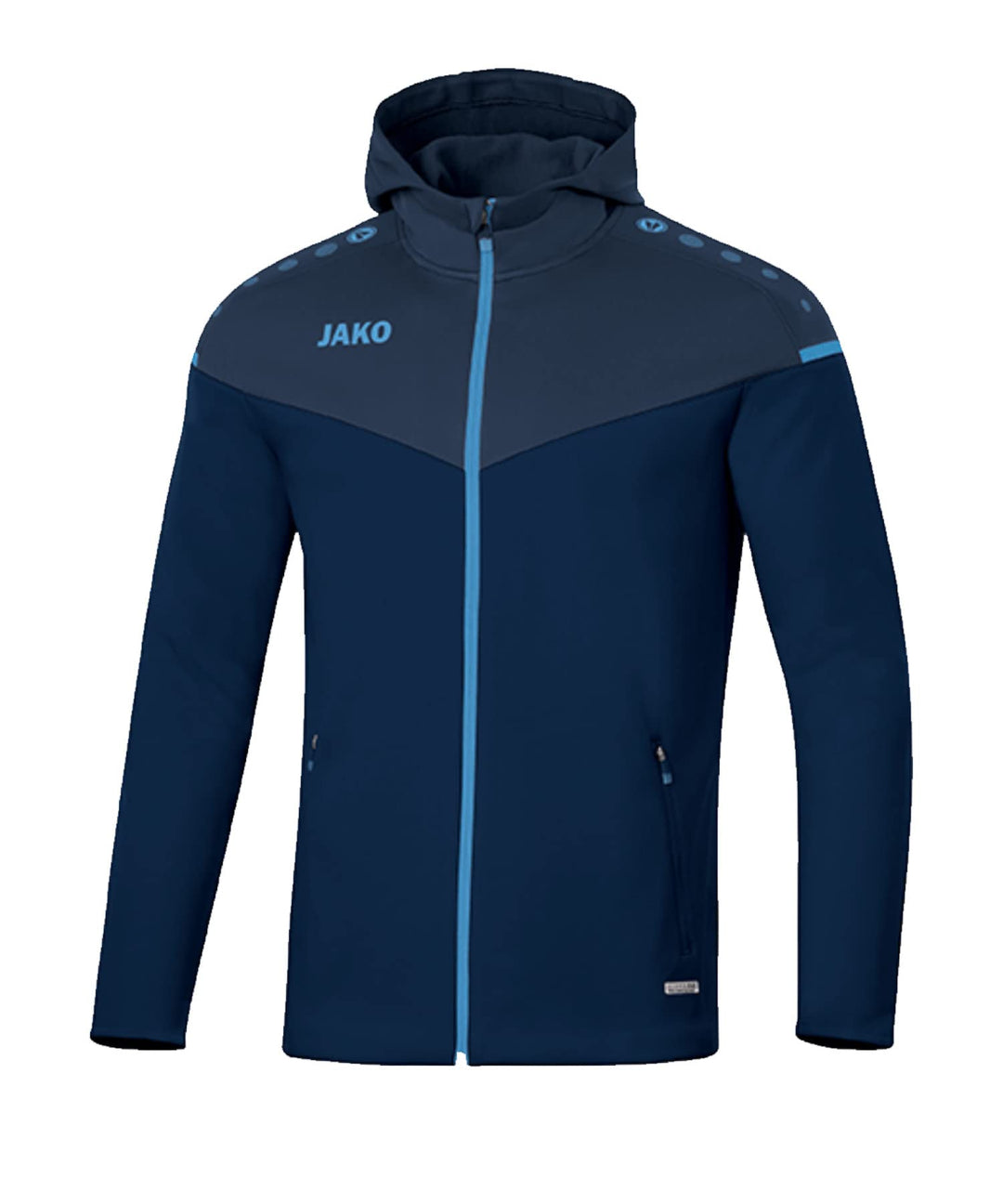 JAKO Damen Champ 2.0 Kapuzenjacke 36 Marine/Darkblue/Skyblue, 36 Marine/Darkblue/Skyblue