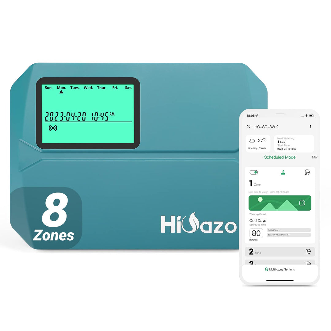 bewässerungscomputer, WiFi Sprinkler Bewässerungssystem Timer, 8 Zonen, Innen Aussenbewässerungssyst