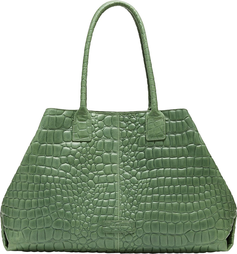 Liebeskind Damen Croco Chelsea Shopper L Palm Green, Palm Green