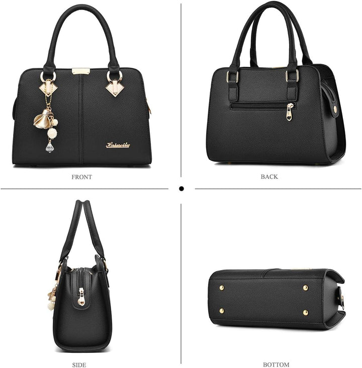 NICOLE &amp; DORIS Damen Handtasche Mittelgross Elegant Handtaschen Mode Umhängetasche Henkeltaschen PU