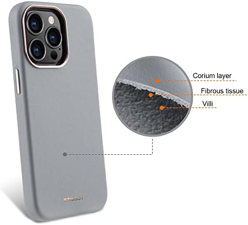 STILGUT Cover kompatibel mit iPhone 13 Pro (6.1") Hülle aus Leder - iPhone 13 Pro Case mit Tasten &