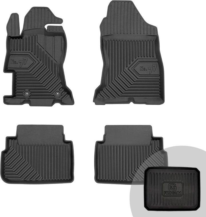 FROGUM No.77 Gummimatten Ganzjahresset von Auto Fussmatten Autofussmatten für Subaru Impreza V ab 20