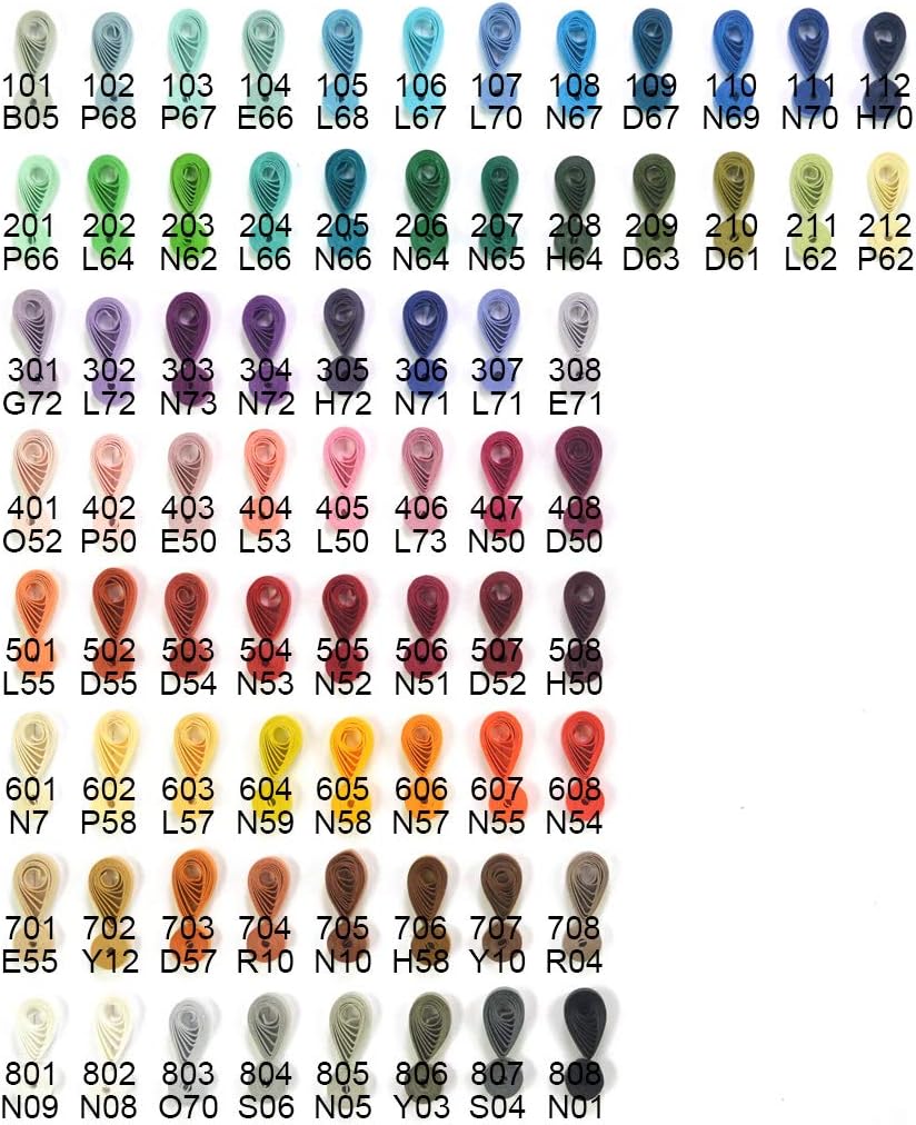 JUYA Papier Quilling Sets von Tant 72 Farben und 72 Packungen, Papierbreite: 1,5mm 72 Farben Breite