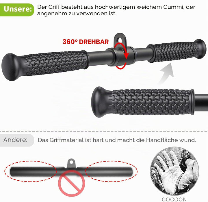 SELEWARE Handles for Cable pulls, Cable pulls kabelzug LAT pulldown bar, kabelzug Fitness Biceps Tri