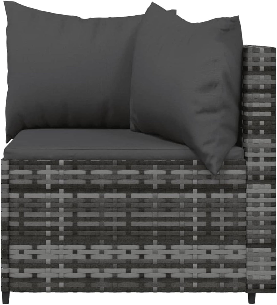 Tidyard 2 STK. Garten Ecksofa mit Kissen Gartensofa 2-Sitzer Sofa Couch Gartenmöbel Rattanmöbel für