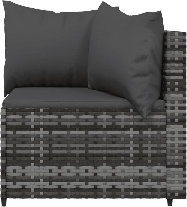 Tidyard 2 STK. Garten Ecksofa mit Kissen Gartensofa 2-Sitzer Sofa Couch Gartenmöbel Rattanmöbel für