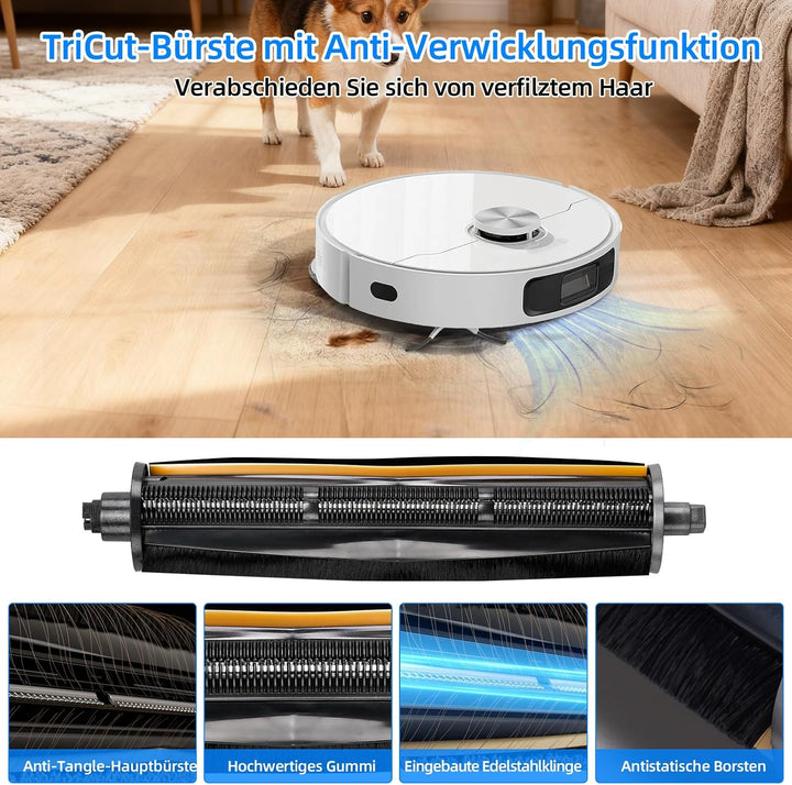 TriCut-Bürste X40 Zubehör | 25 Stück Ersatzteile für Dreame X40 Ultra Complete/L10s Ultra Gen 3/L40