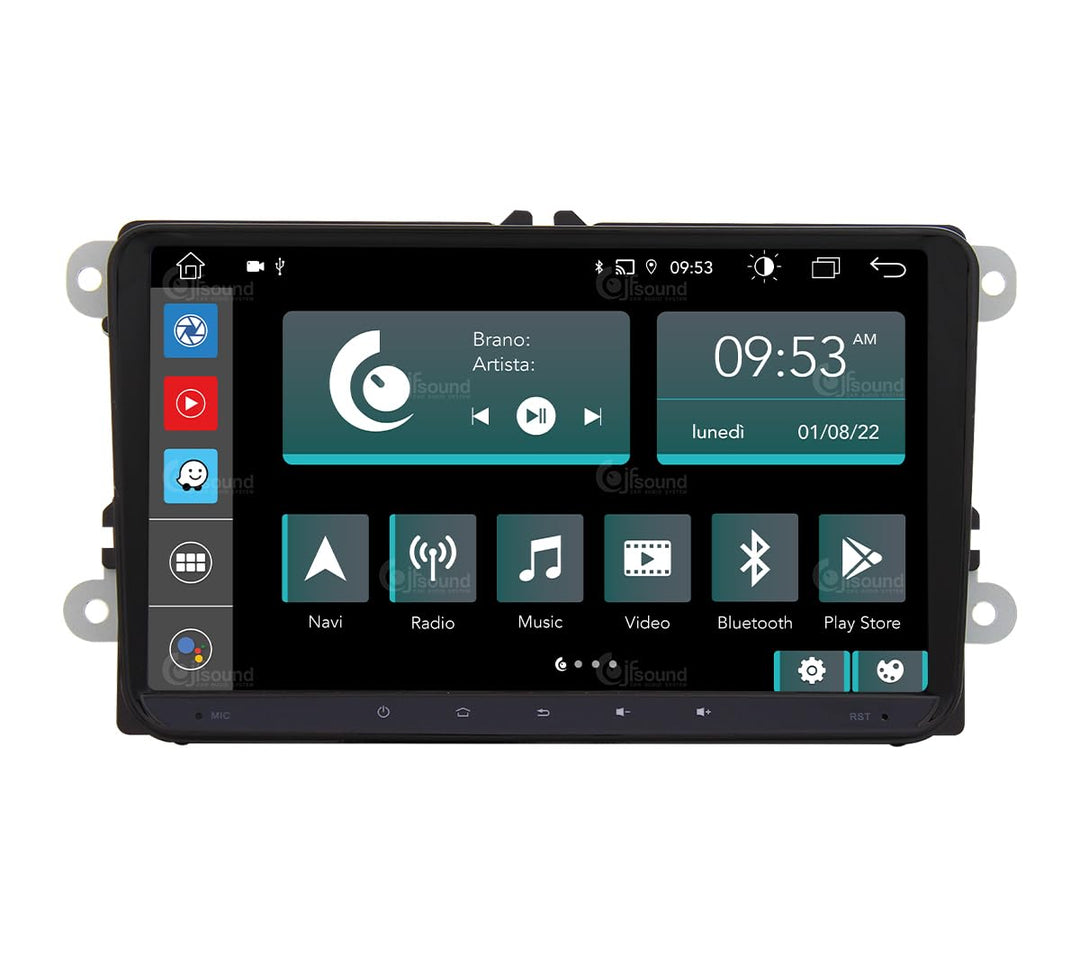 Personalisiertes Autoradio für Volkswagen Golf Sharan Tiguan Android GPS Bluetooth WiFi USB DAB+ Tou