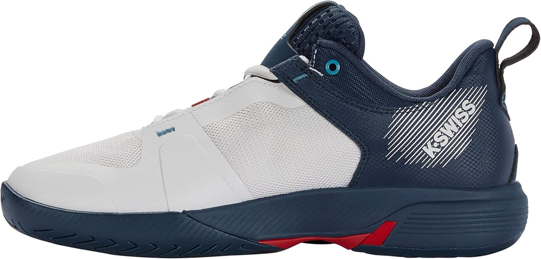 K-Swiss Herren Ultrashot Team Tennis Shoe 40 EU Blanc De Blanc Blue Opal Lollipop, 40 EU Blanc De Bl