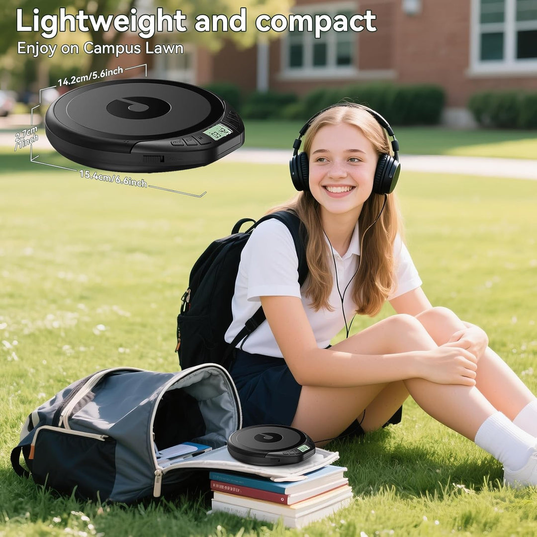 CD Player Tragbar: KOVCDVI Tragbarer CD-Player mit LCD-Display, Unterstützt CD-R/CD-RW/MP3-Wiedergab