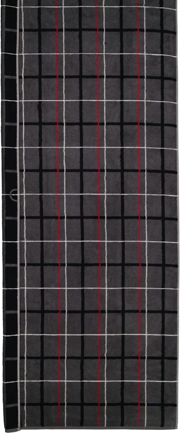 CAWÖ Home Handtücher Avenue Karo 339 anthrazit - 72 Saunatuch 70x180 cm, Saunatuch 70x180 cm