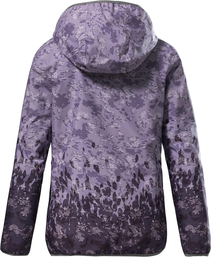 Killtec Mädchen Kos 165 Grls Jckt Funktionsjacke mit Kapuze, packbar, wasserdicht 116 lavendel, 116
