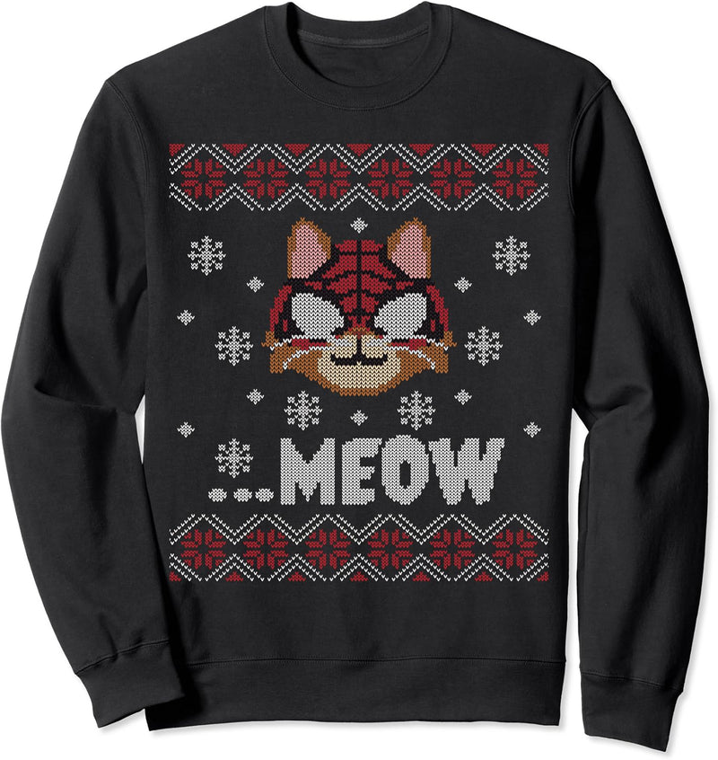 Marvel Spider-Man Miles Morales Game Spider-Cat Holiday Sweatshirt