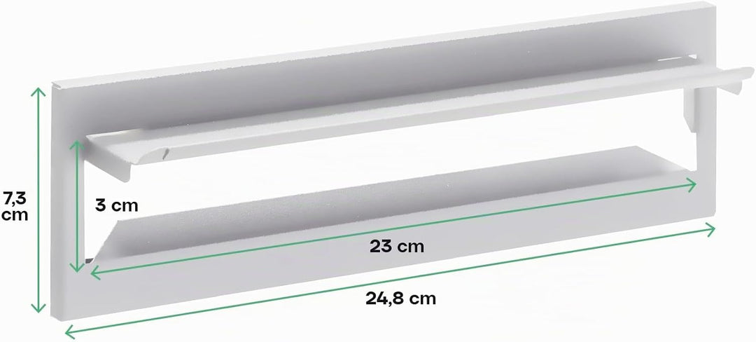 Arregui c-600 C603 Briefeinwurf aus Stahl, 248 x 73 mm, Weiss, 7,3 x 24,8 cm, Weiss