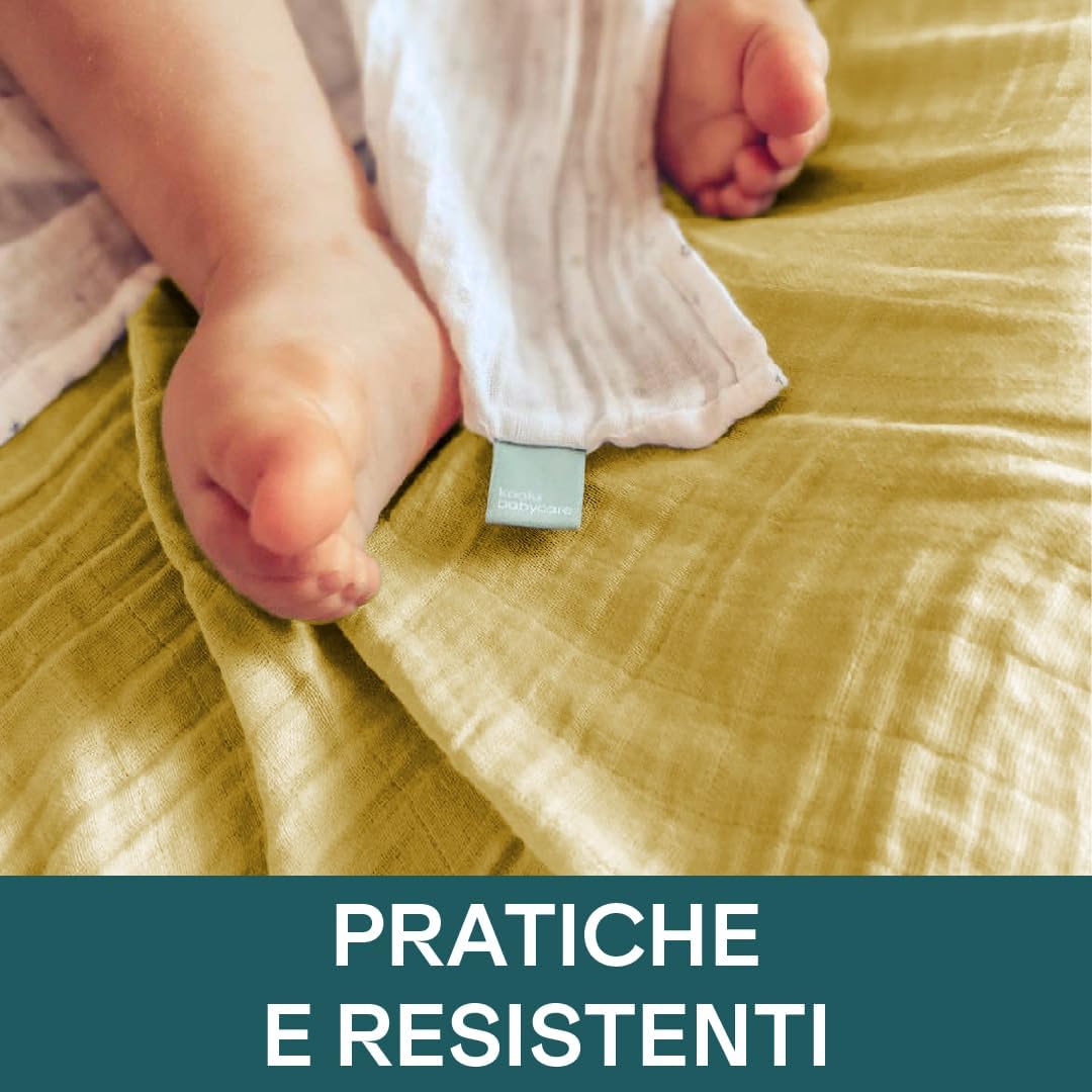 KOALA BABYCARE - Neugeborenes Musselin 80x80 cm - Packung mit 3 Stück - Neugeborenen-Baumwolldecke -