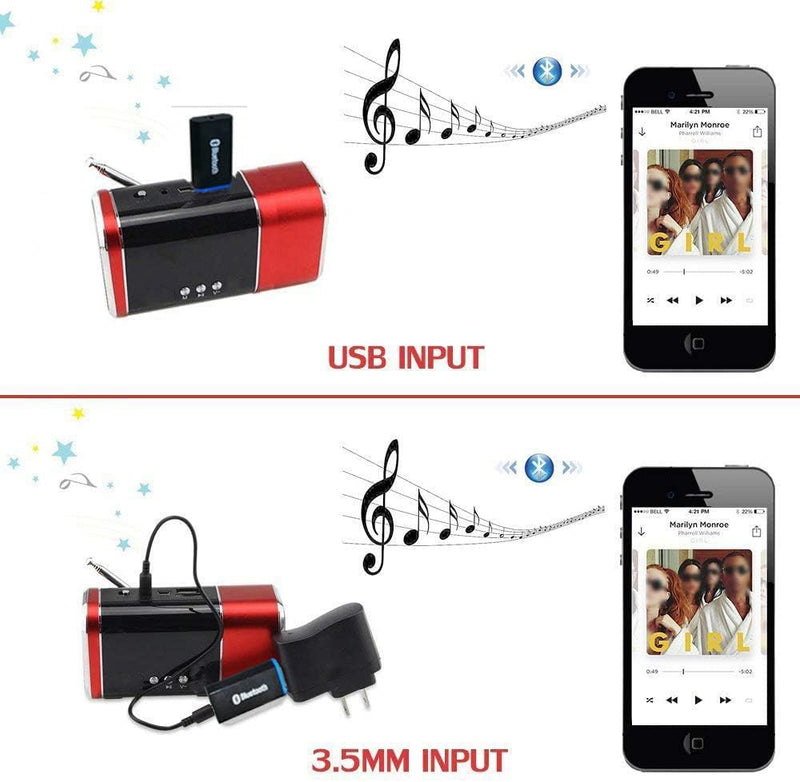 Bluetooth Empfänger für Auto, Home Stereo Wireless Music Adapter für tragbare speskers, (AUX IN) mit