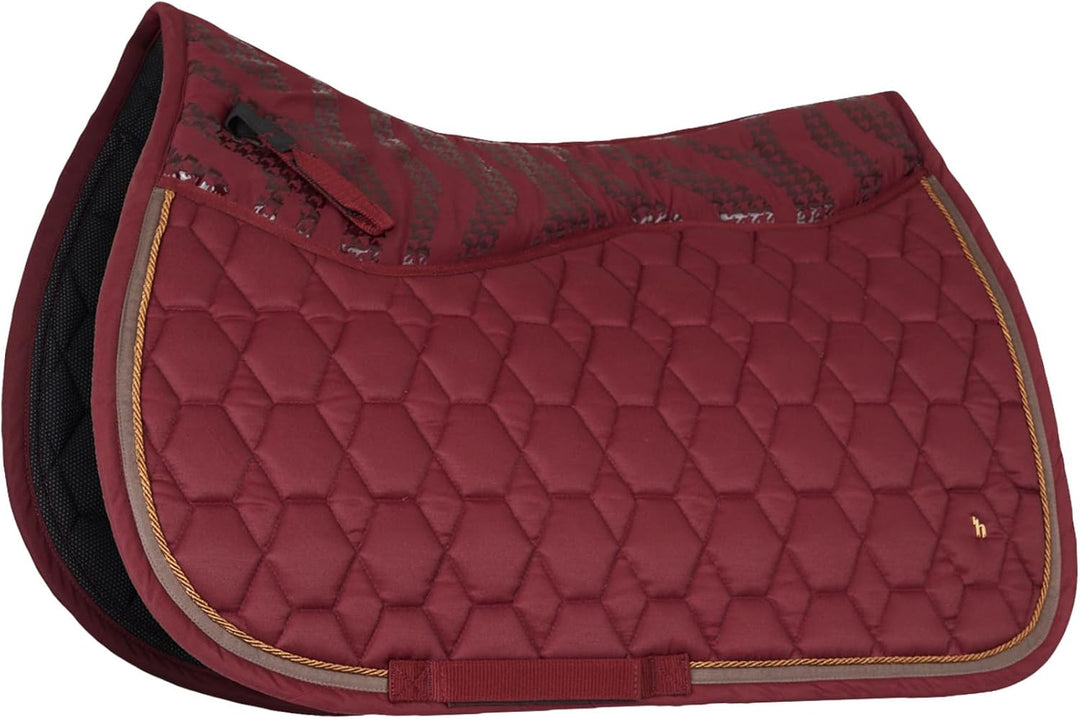 HORZE Kenya Anti-Rutsch-Allzweck-Schabracke Rhabarber Dunkelrot Horse, Rhabarber Dunkelrot Horse