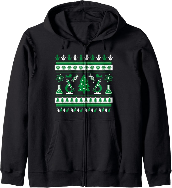 Science Laboratory Hässlicher Weihnachtspullover Kapuzenjacke