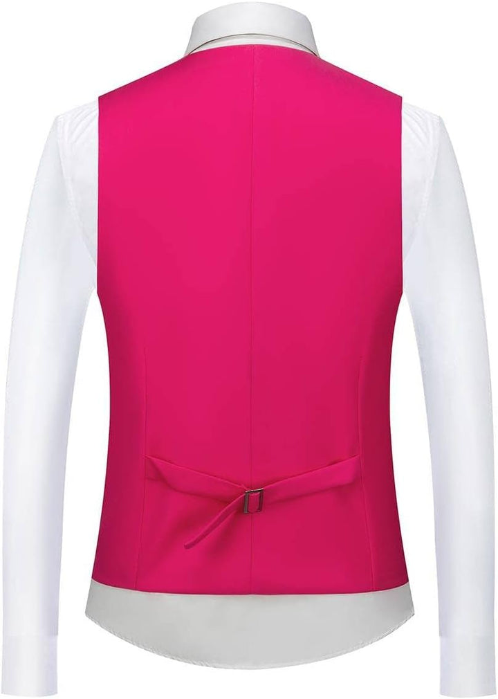 Allthemen Herren Anzug 3-teilig Slim Fit Einreihig Zwei Knöpfe Hochzeit Smoking Anzug Blazer Weste H