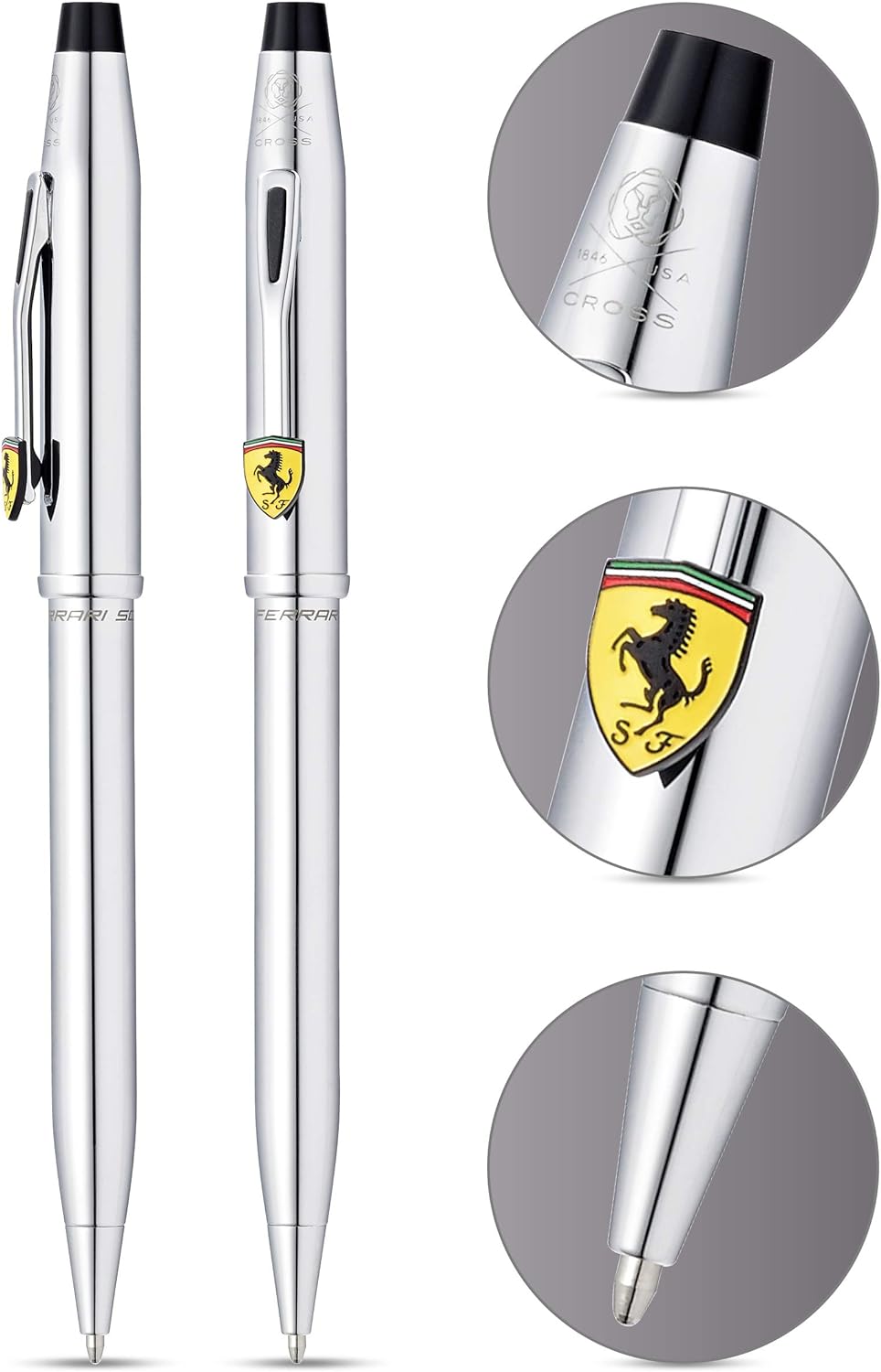 Cross Century II Ferrari Kugelschreiber (Strichstärke 0,7 mm, Schreibfarbe: schwarz, inkl. Premium G