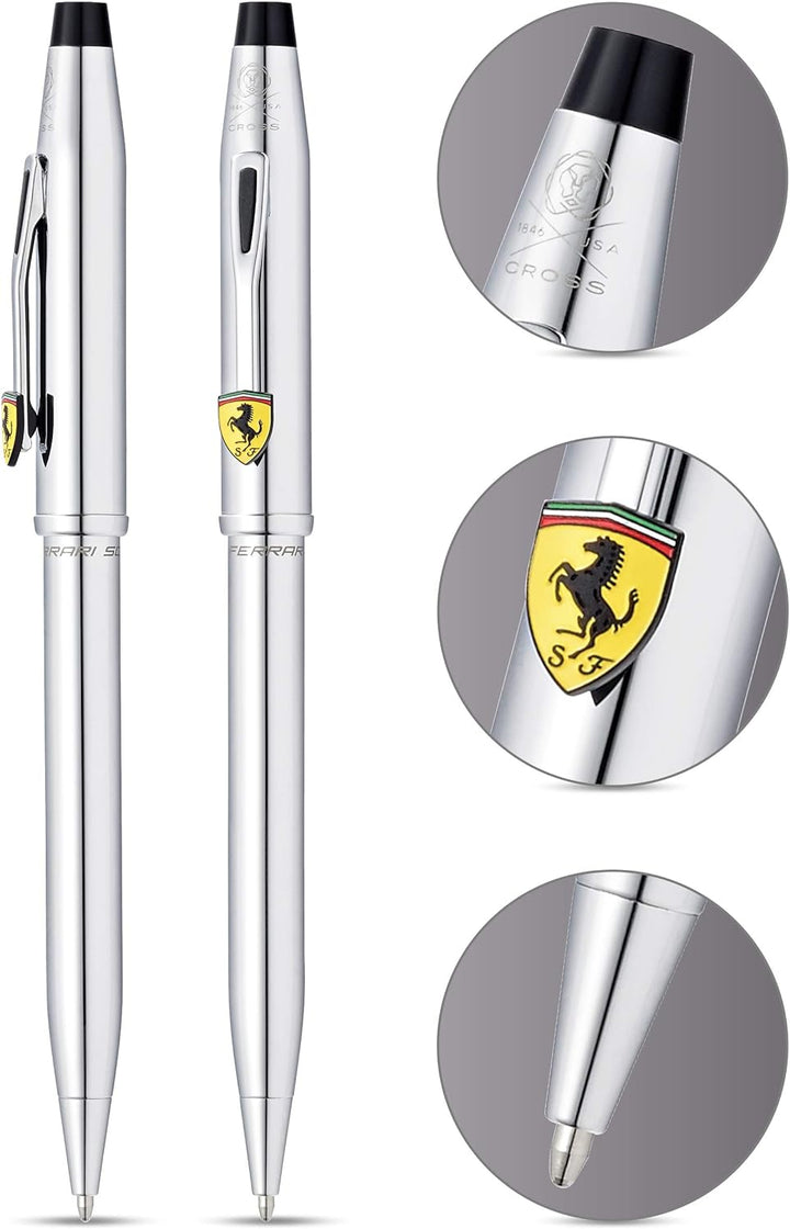 Cross Century II Ferrari Kugelschreiber (Strichstärke 0,7 mm, Schreibfarbe: schwarz, inkl. Premium G