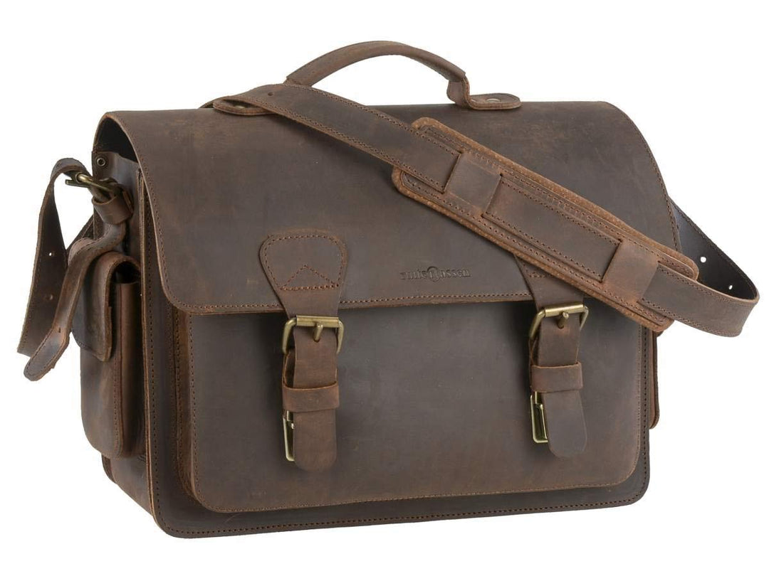 Ruitertassen Fototasche Leder gross Kameratasche Ranger braun Umhängetasche Classic aus starkem robu