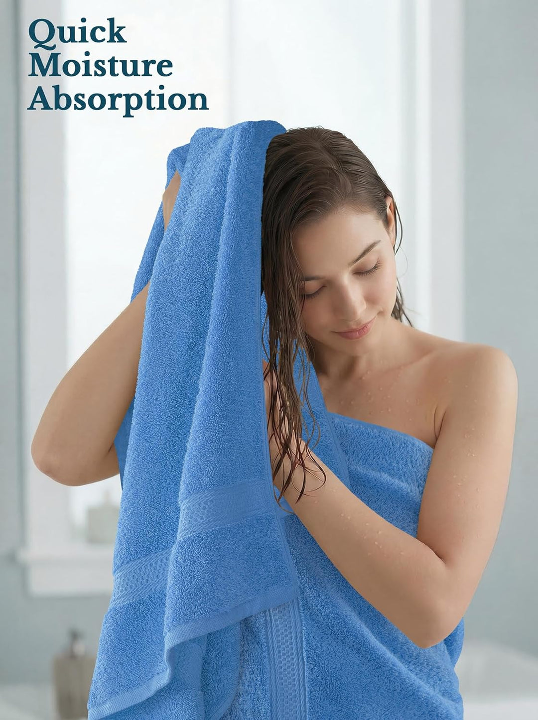 Utopia Towels 4er-Pack Premium Badetücher Set, (68x137 cm), 100% ringgesponnene Baumwolle, 600 g/m²,