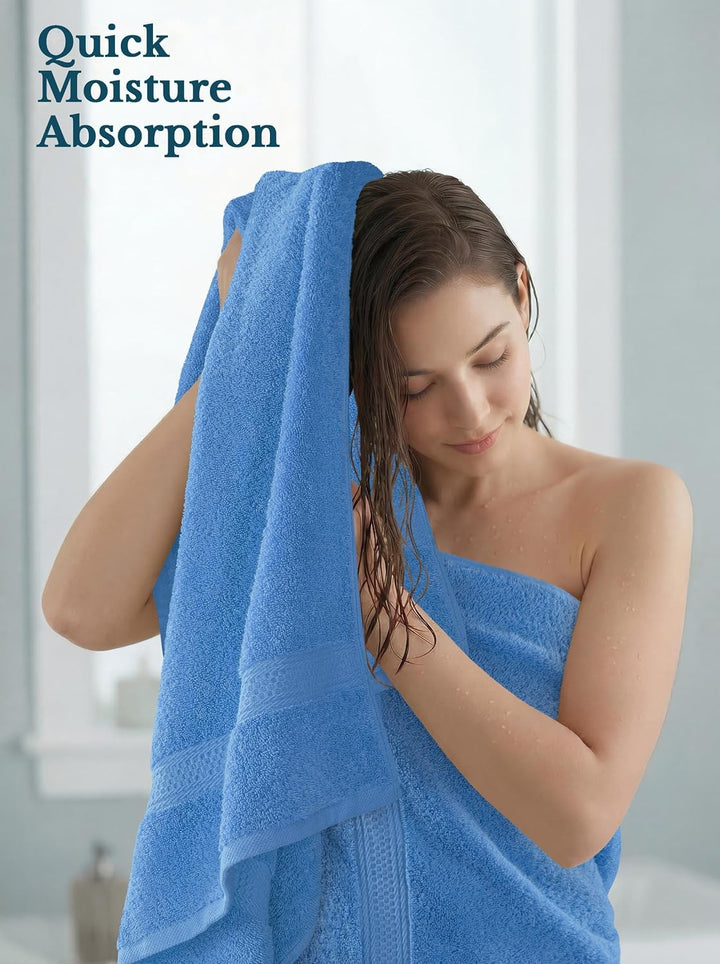 Utopia Towels 4er-Pack Premium Badetücher Set, (68x137 cm), 100% ringgesponnene Baumwolle, 600 g/m²,