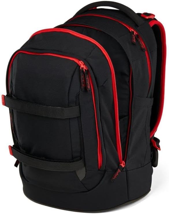 Satch Pack Schulrucksack Set 3tlg. inkl. Schlamperbox und Sporttasche (Fire Phantom), Fire Phantom