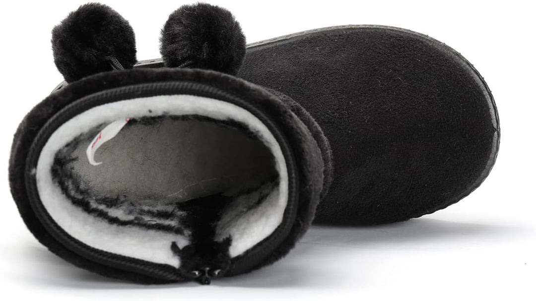 Yeeteepot Mädchen Warm Gefütterte Schneestiefel Baby Kinder Plüsch Winterstiefel Flach rutschfeste S