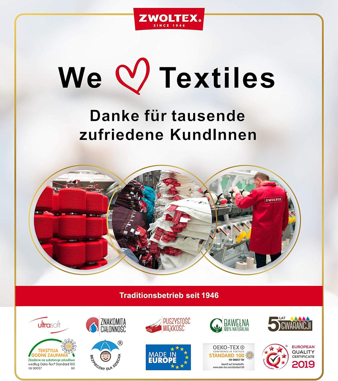 ZWOLTEX Himmlisch weiche Handtücher aus 100% Ägyptischer Baumwolle I Made IN EU I Gästehandtücher Ul