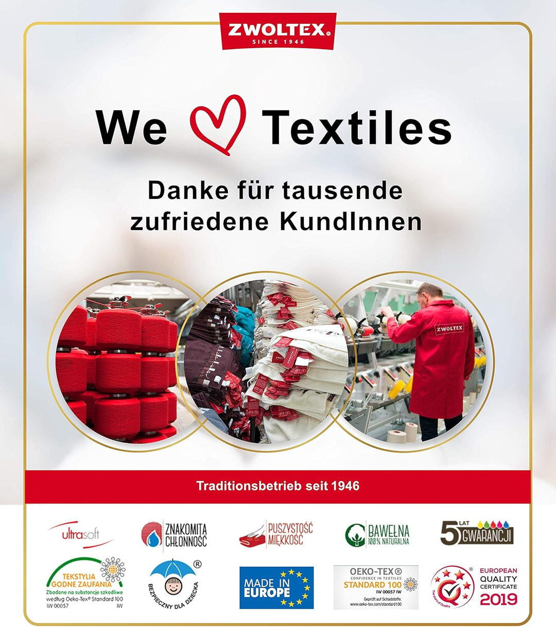 ZWOLTEX Himmlisch weiche Handtücher aus 100% Ägyptischer Baumwolle I Made IN EU I Gästehandtücher Ul