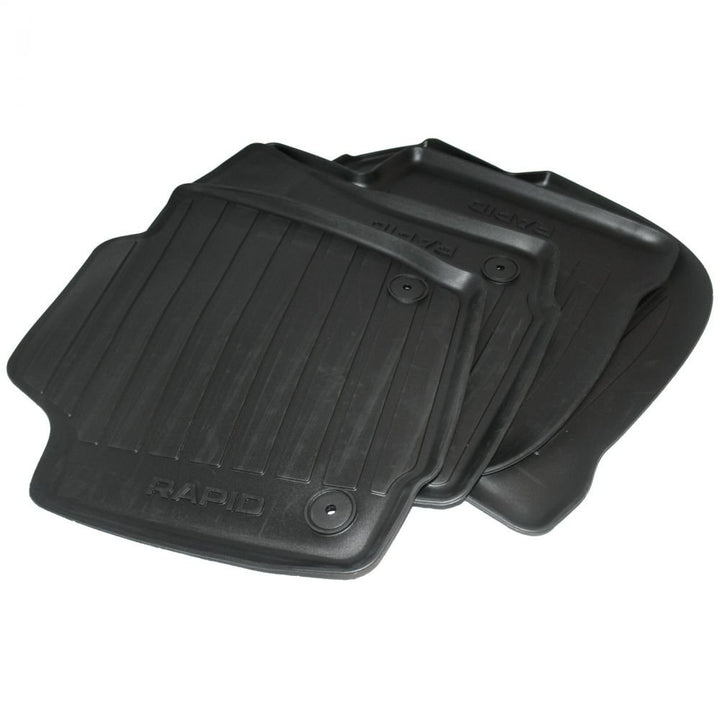 Skoda 5JB061550 Gummi Fussmatten 4X Gummimatten schwarz Original Allwettermatten Premium