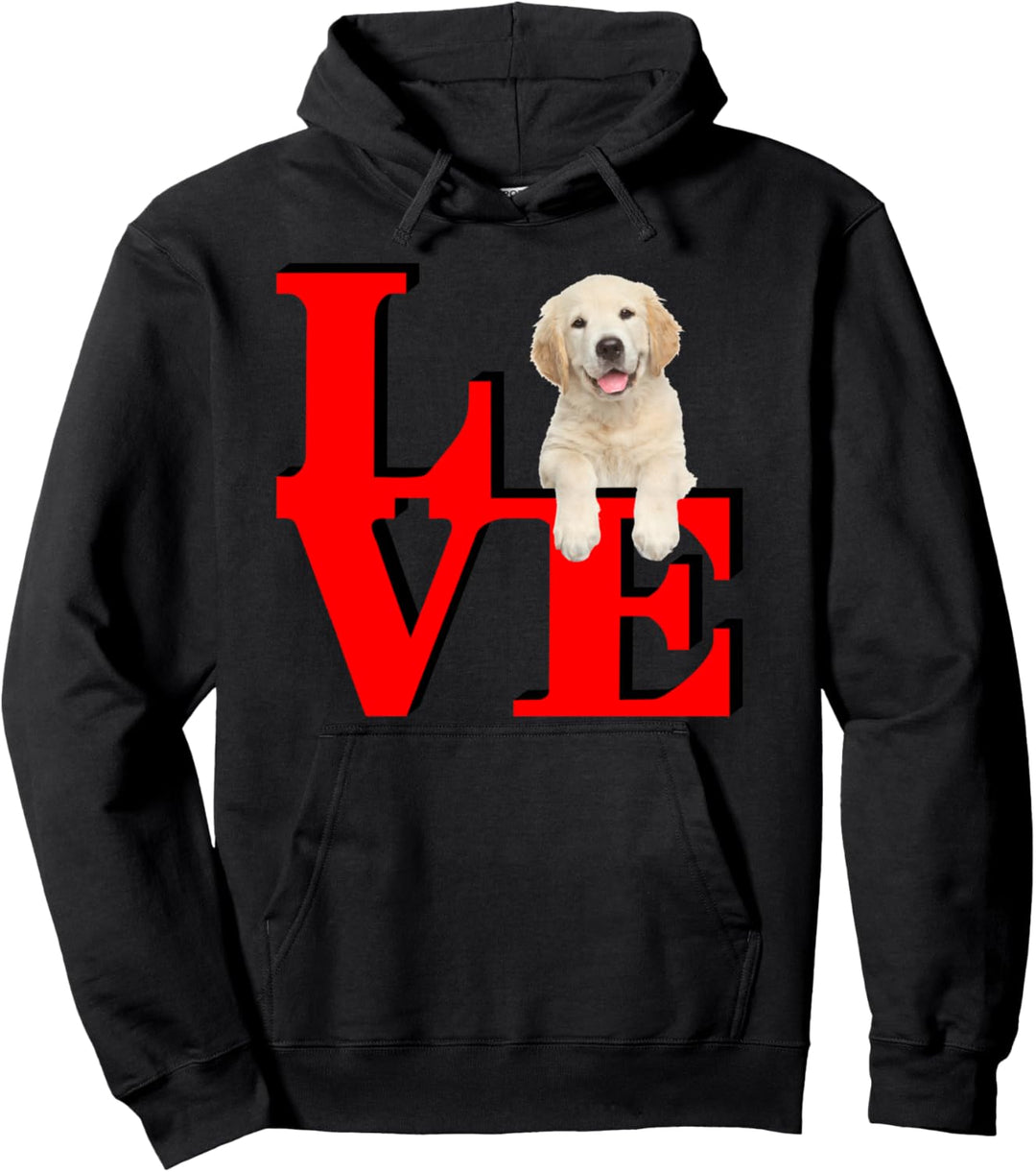 Golden Retriever Love Park I love my dog Pullover Hoodie