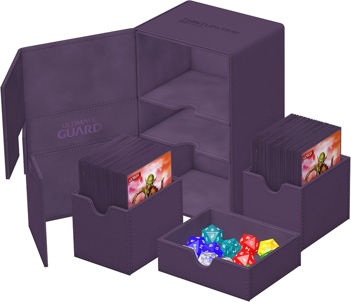 Ultimate Guard Twin Flip`n`Tray 160+ XenoSkin Monocolor Violett, Violett