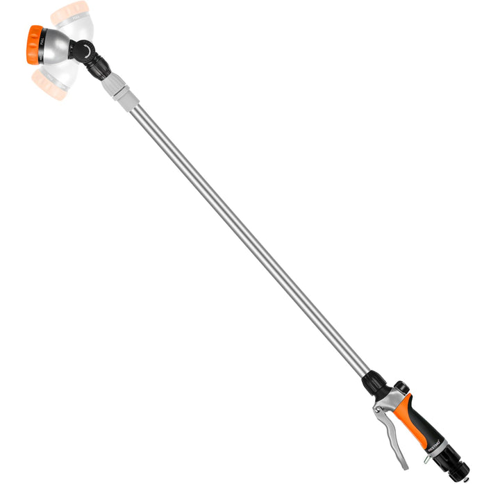 RESTMO Langer Teleskop Giessstab 92-152 cm, Lang Gartenbrause Metall mit 180° schwenkbaren Kopf, 7 S