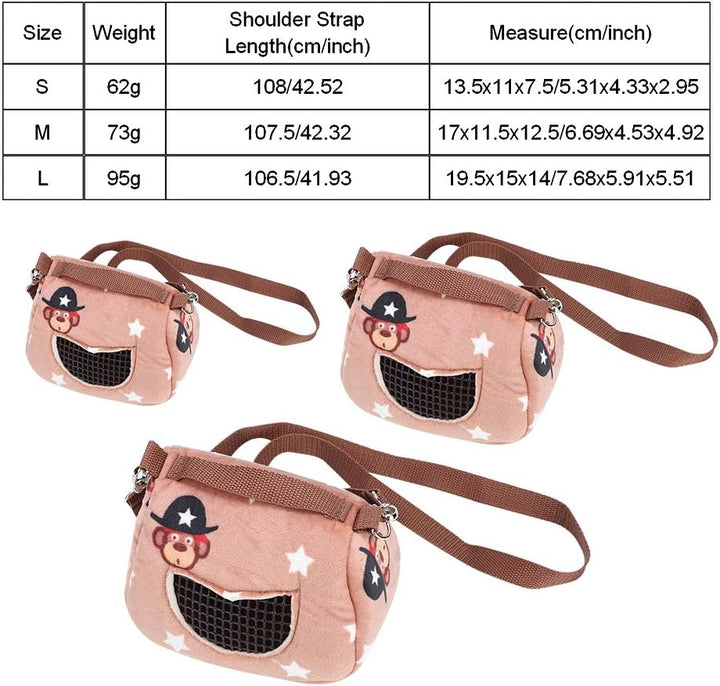 Zerodis Haustier Hamster Träger, Kaffee Flanell Plüsch Hamster Eichhörnchen Reisetaschen Tragbare at
